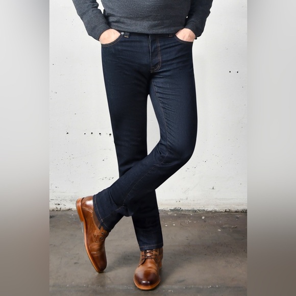 Fidelity mens 30x30 Torino slim fit Revolutionary rinse dark denim blue jeans - Picture 2 of 10